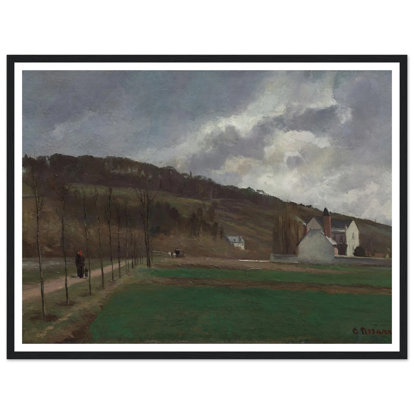 The Banks of the Marne in Winter (1866) Art Print | Camille Pissarro-Quipham Collections