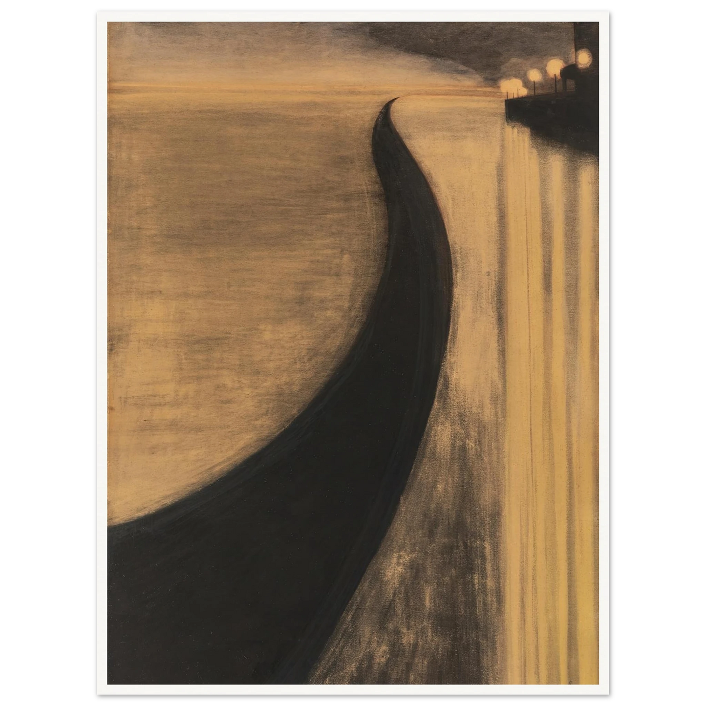 Digue et lumières d’Ostende (1909) Art Print | Leon Spilliaert-Quipham Collections