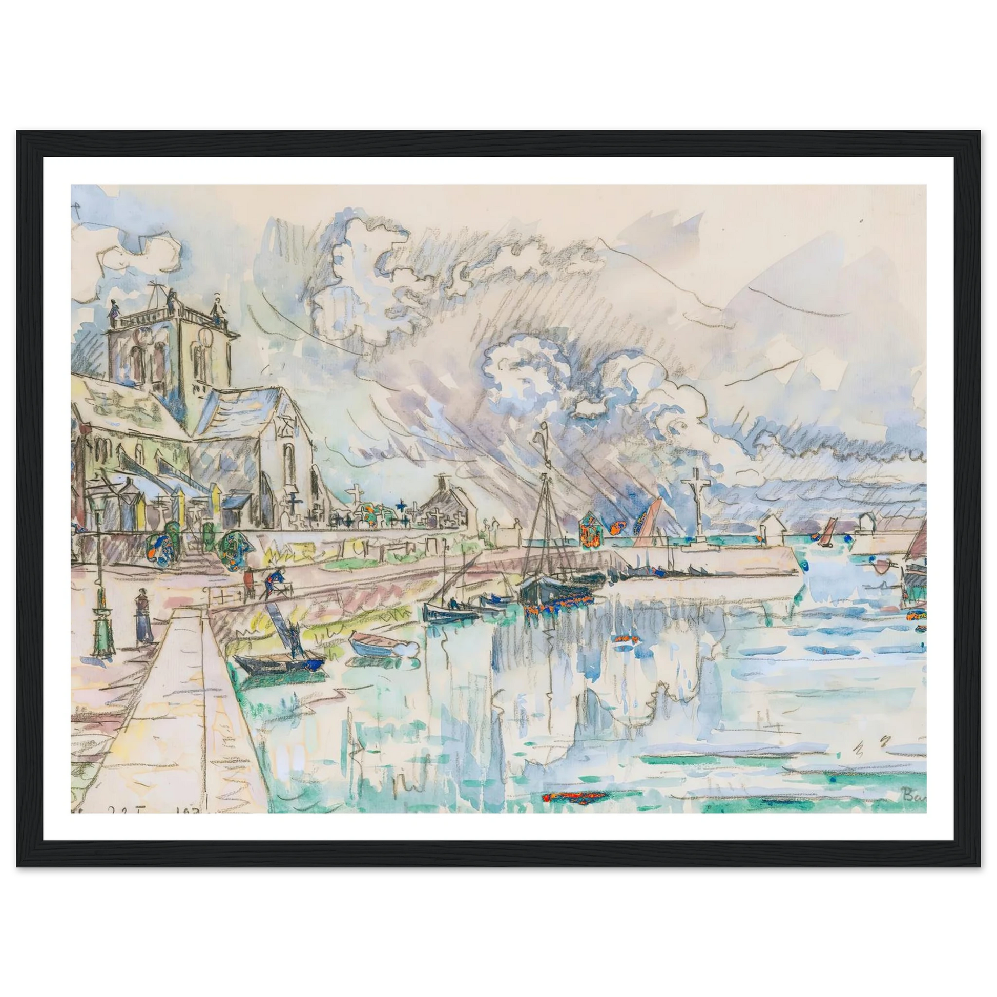 Barfleur, Le Port (1930) Art Print | Paul Signac-Quipham Collections