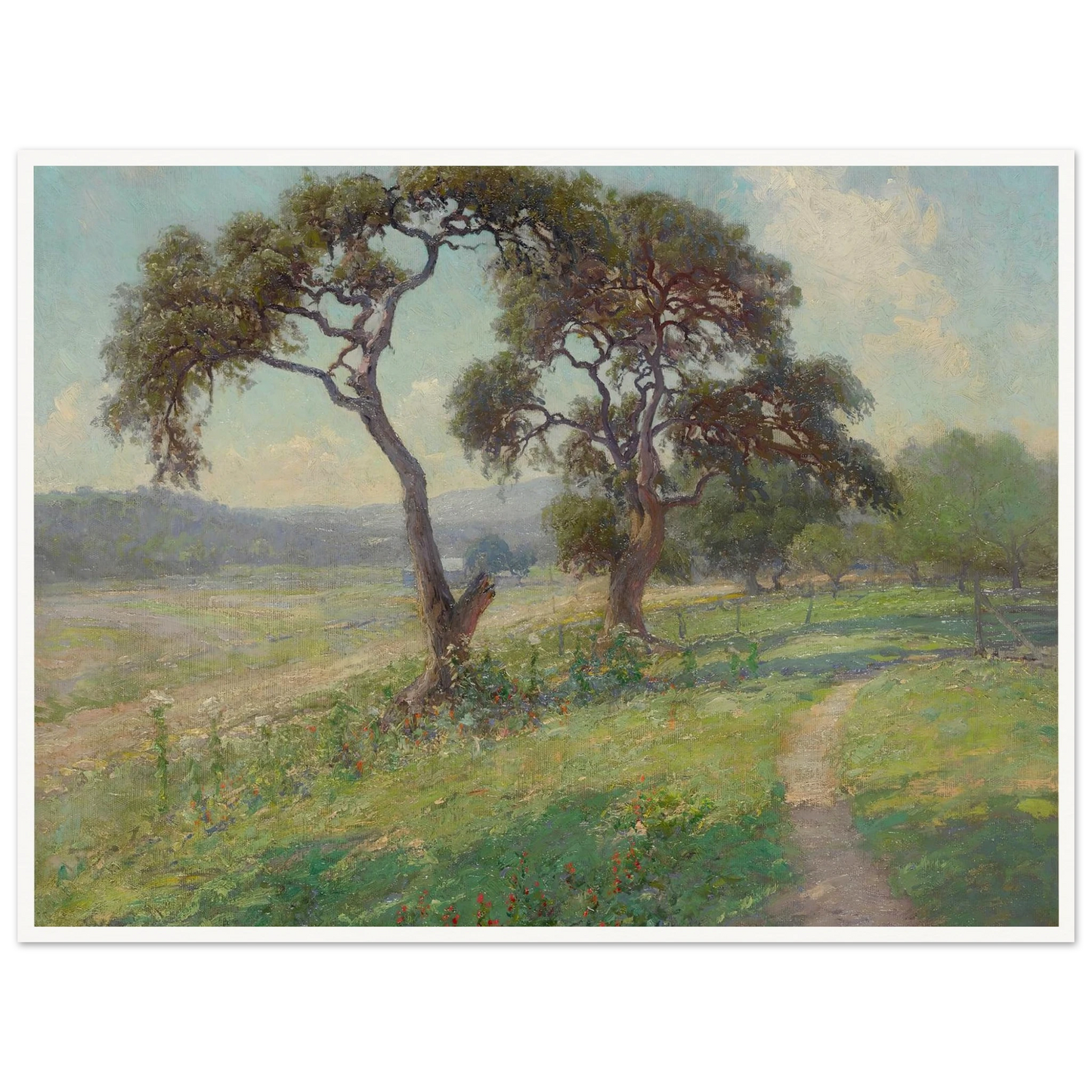 Untitled (Texas Hill Country Landscape) (circa 1915-1916) Art Print | Julian Onderdonk-Quipham Collections