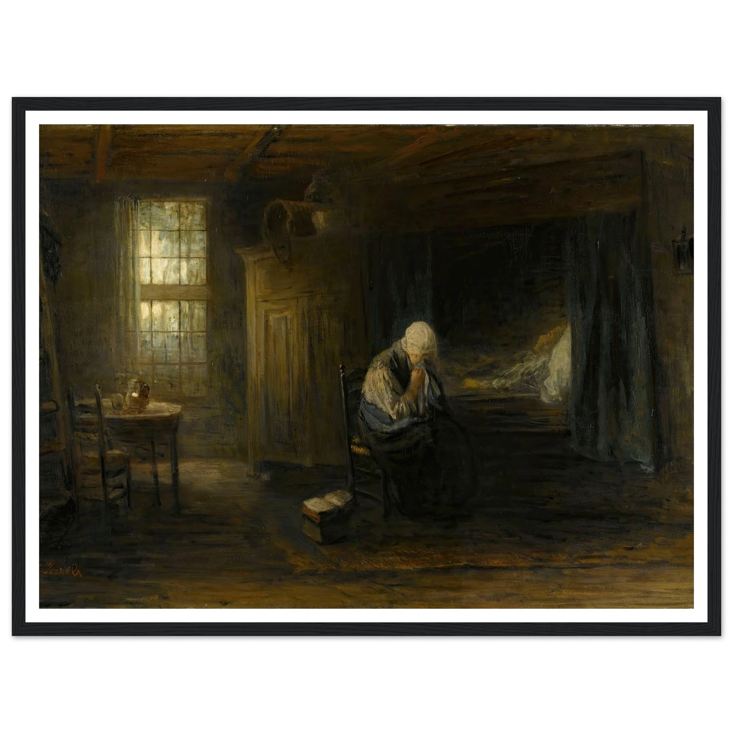 ‘Alone in the World’ (1878) Art Print | Jozef Israels-Quipham Collections