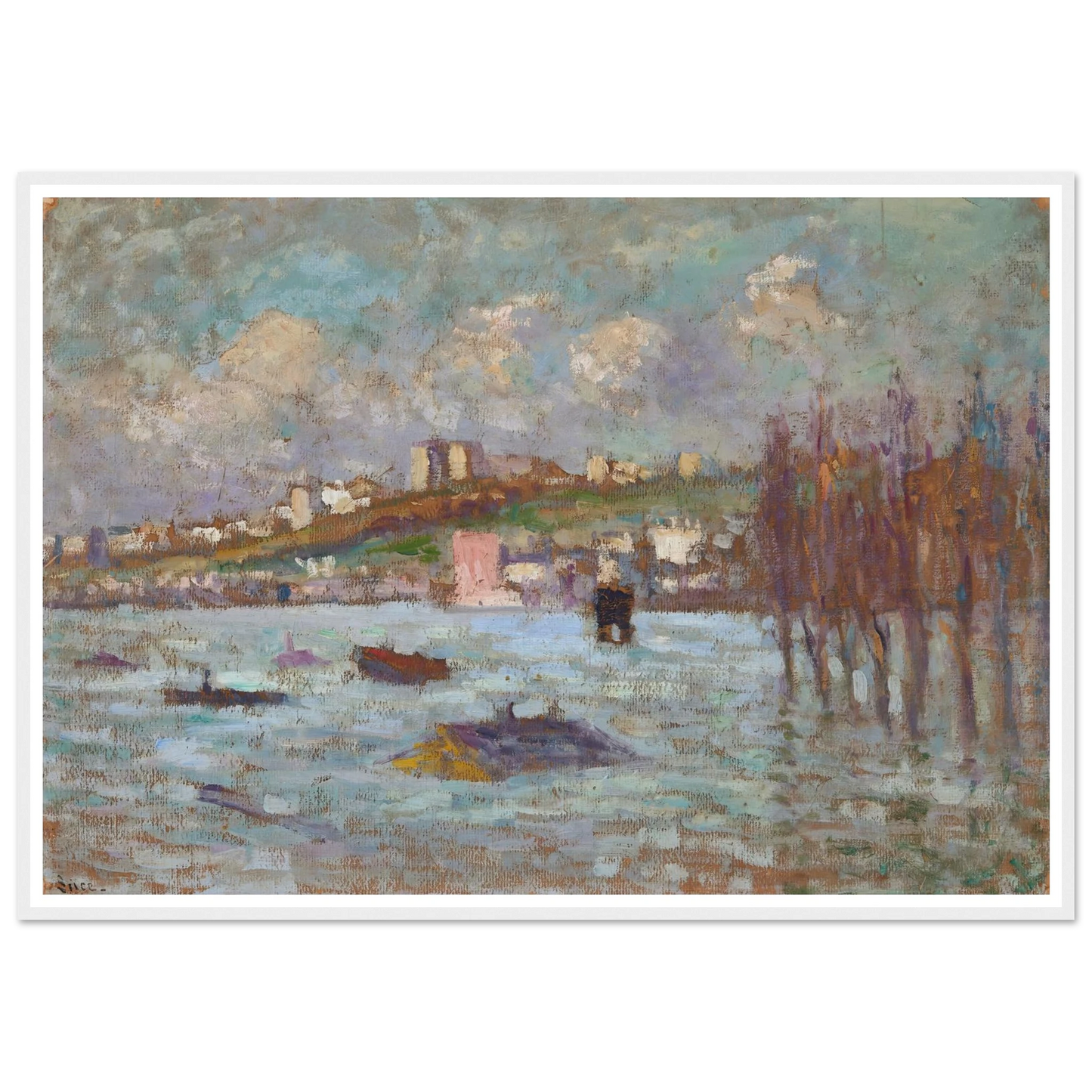 Les inondations (1910) Art Print | Maximilien Luce-Quipham Collections