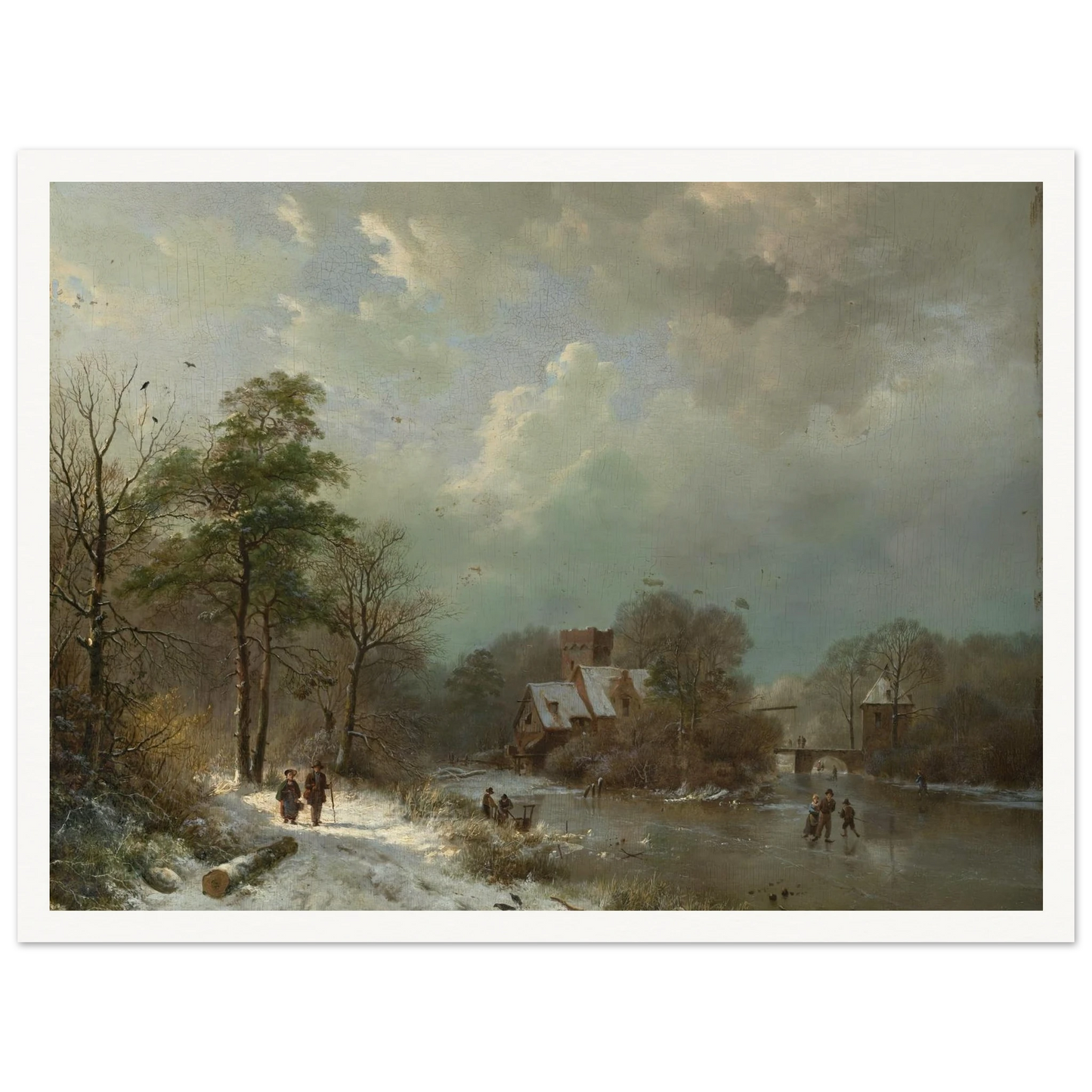Winter Landscape, Holland (1833) Art Print | Barend Cornelis Koekkoek-Quipham Collections