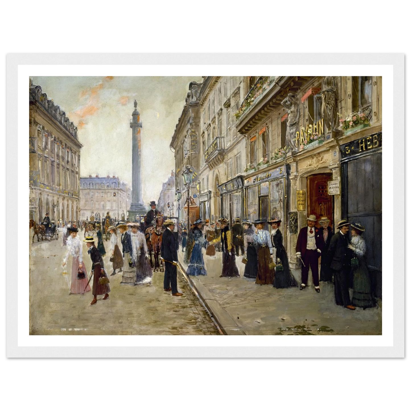 Sortie des ouvrières de la maison Paquin (1900) Art Print | Jean Beraud-Quipham Collections