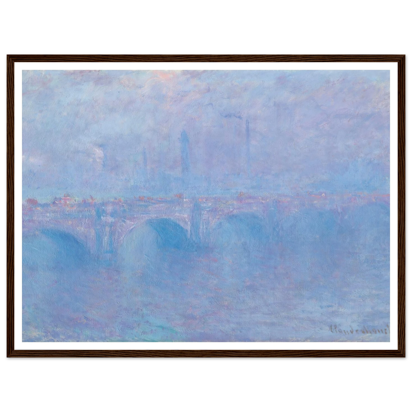 Waterloo Bridge, effet de brouillard (1903) Art Print | Claude Monet-Quipham Collections