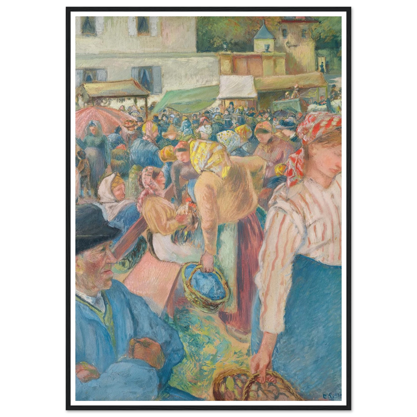 Marché à la volaille, Pontoise (1882) Art Print | Camille Pissarro-Quipham Collections