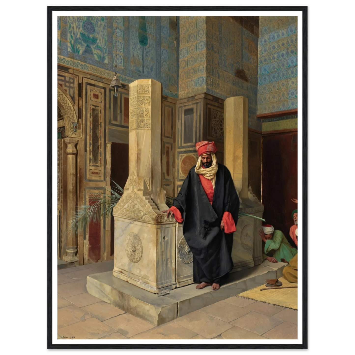 Praying In The Blue Mosque, Cairo (1898) Art Print | Ludwig Deutsch-Quipham Collections