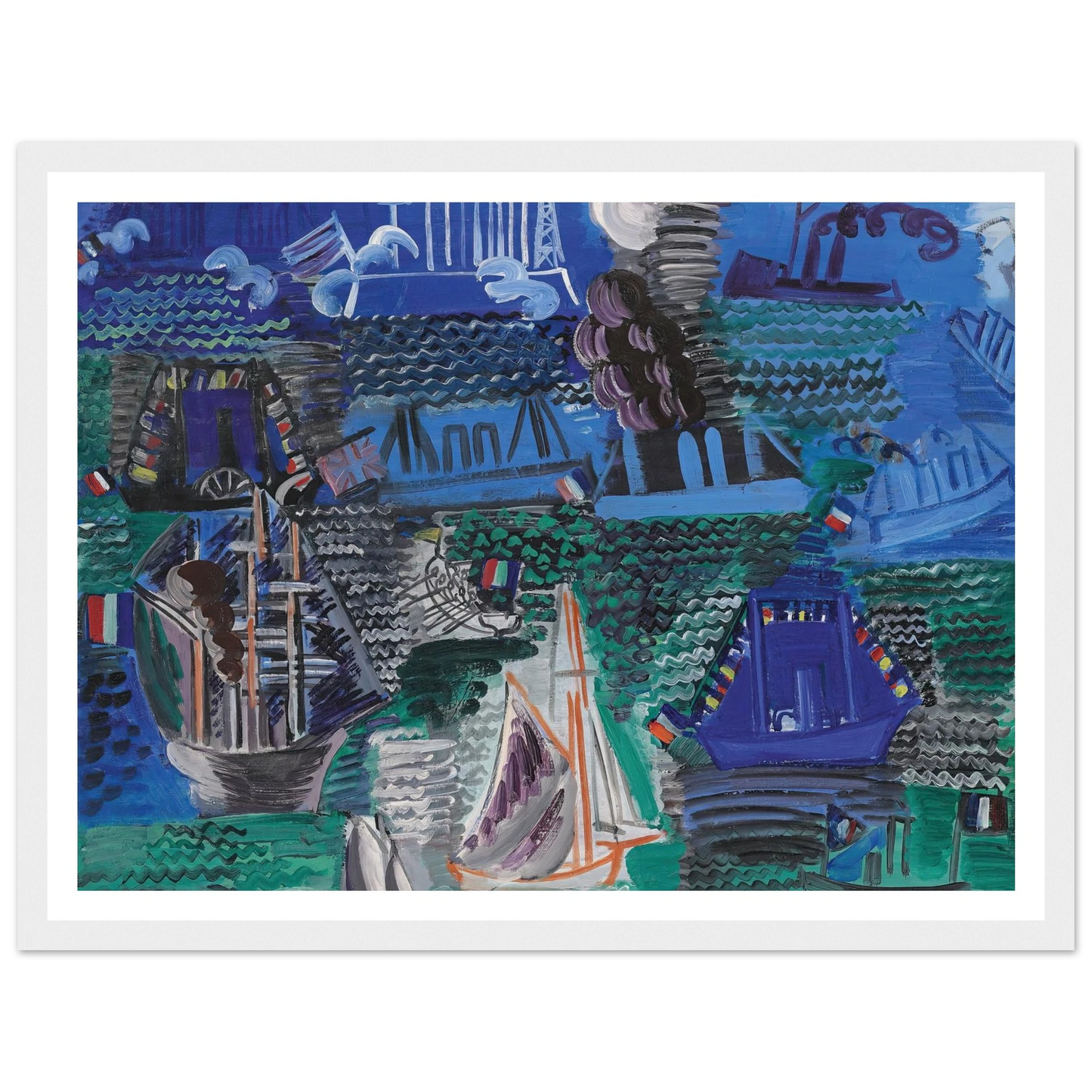 Bateaux (circa 1930) Art Print | Raoul Dufy-Quipham Collections