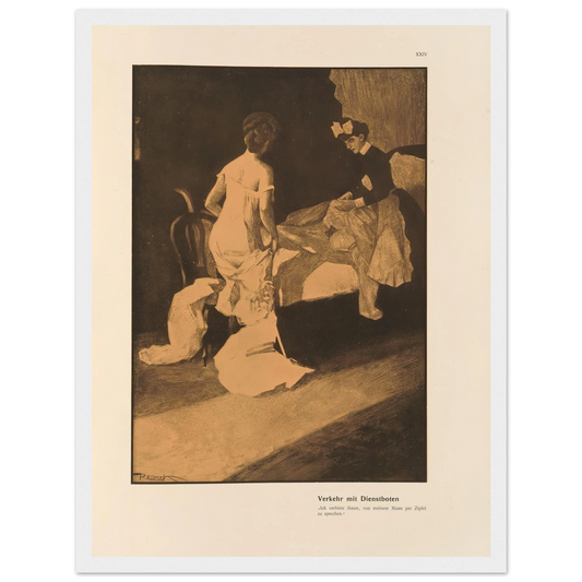 Verkehr mit Dienstboten (1908) Art Print | Ferdinand Freiherr von Reznicek-Quipham Collections