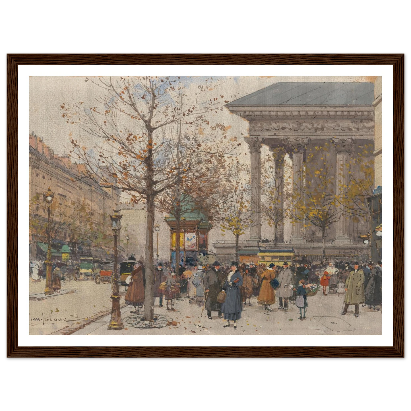 Vue animée de la Madeleine Art Print | Eugene Galien Laloue-Quipham Collections