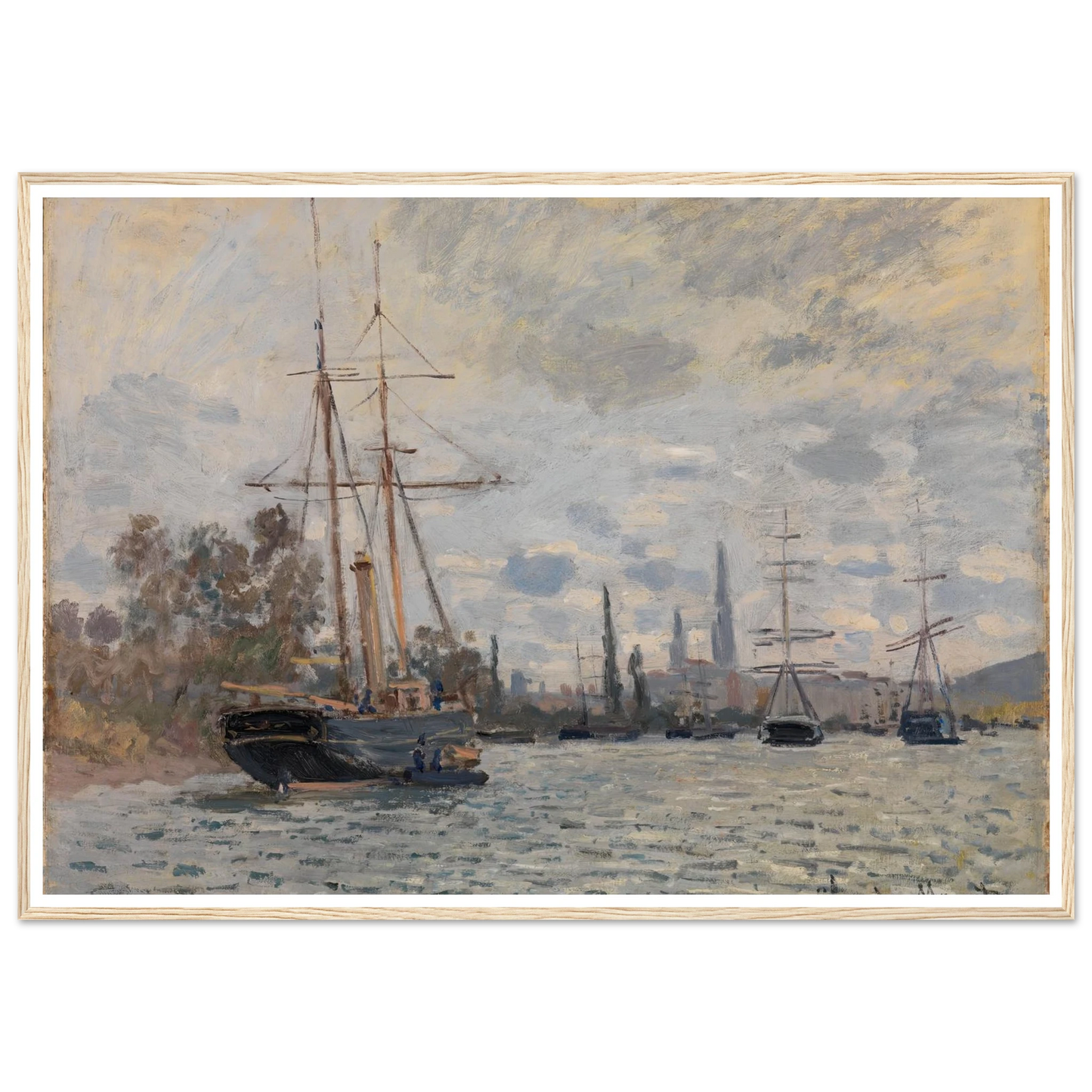 The Seine near Rouen (ca 1874) Art Print | Claude Monet-Quipham Collections