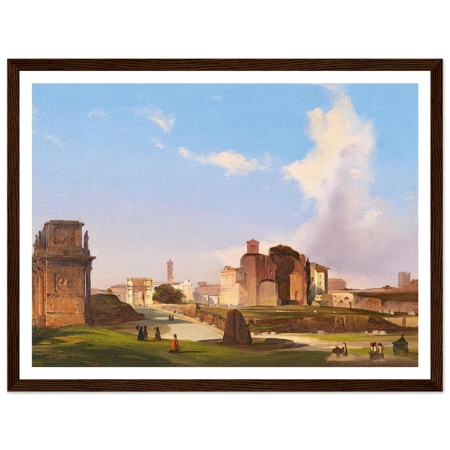 A View Of The Roman Forum With The Arch Of Constantine Art Print | Ippolito Caffi-Quipham Collections