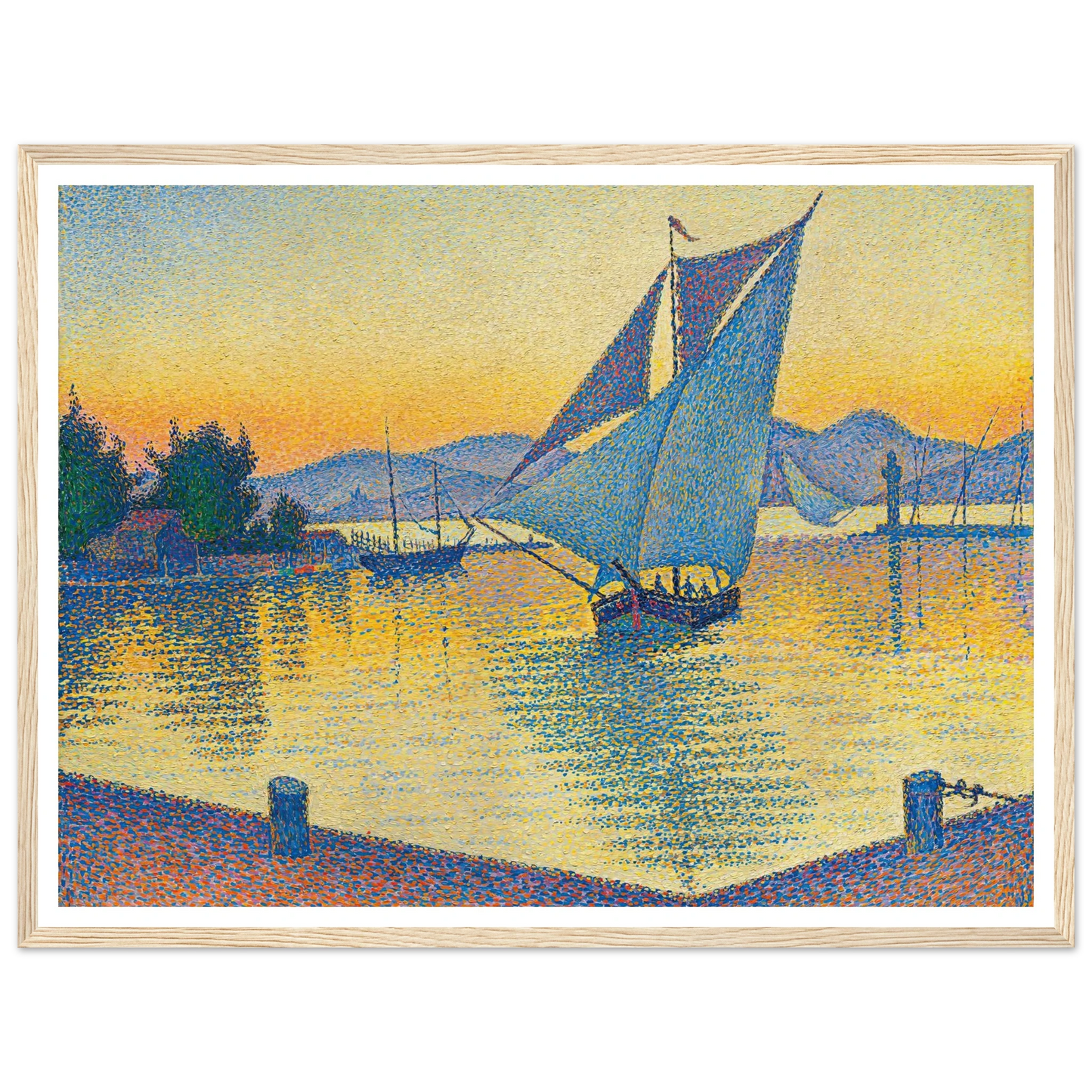 Le Port Au Soleil Couchant, Opus 236 (Saint-Tropez) (1892) Art Print | Paul Signac-Quipham Collections