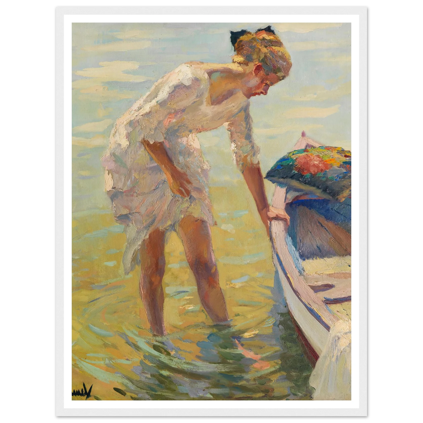 On the shore (1920) Art Print | Edward Cucue-Quipham Collections