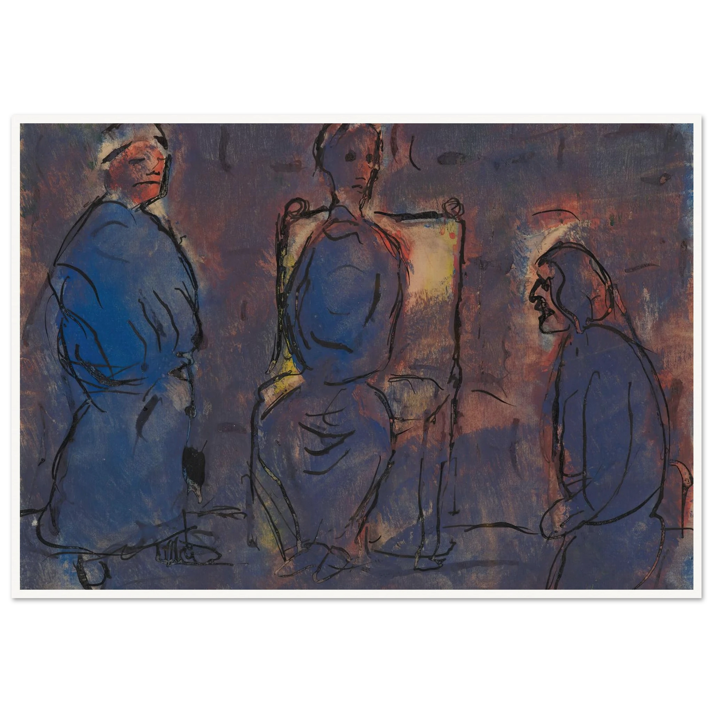 Conversation (1919) Art Print | Christian Rohlfs-Quipham Collections