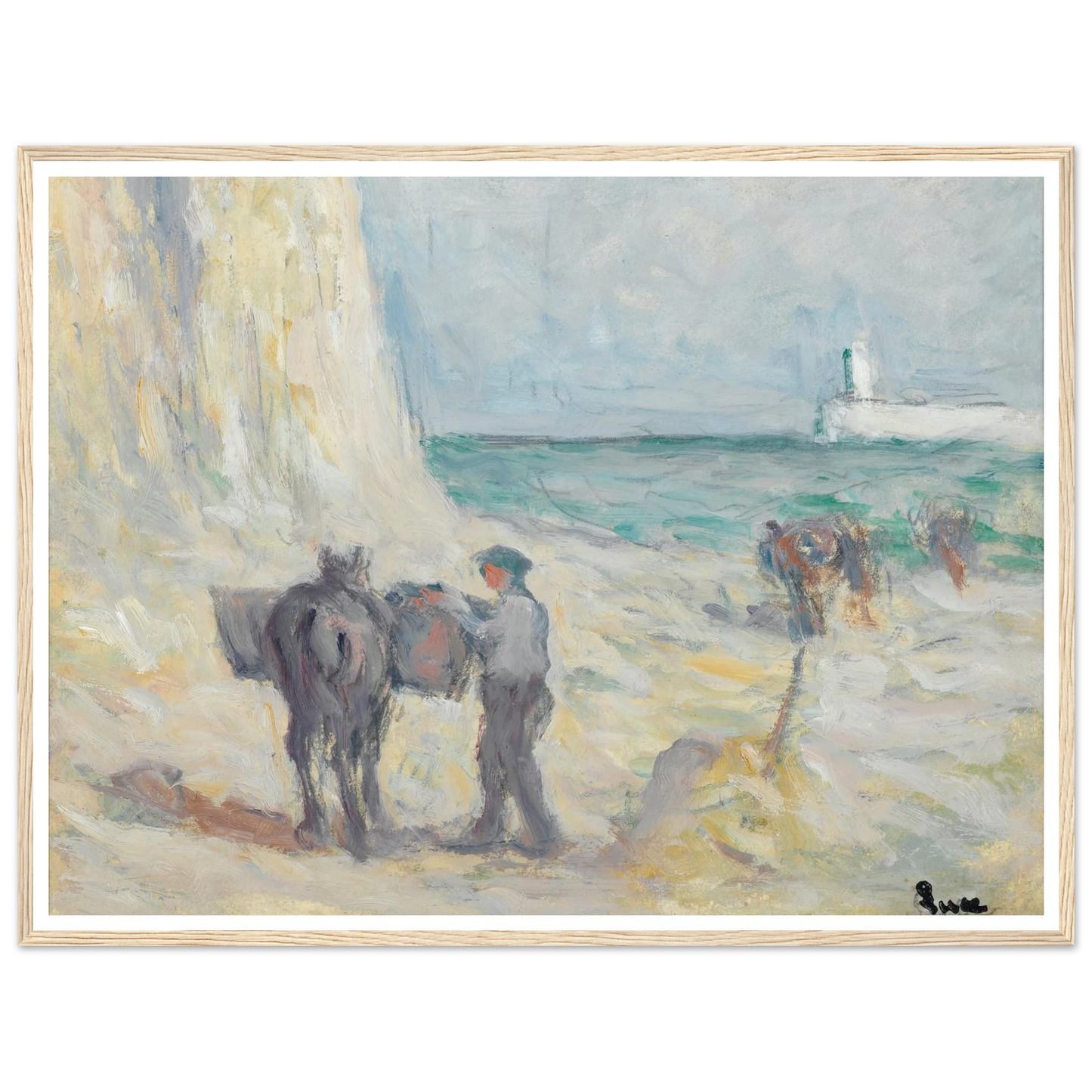 Le Tréport, le Ramassaage du Varech (1935) Art Print | Maximilien Luce-Quipham Collections