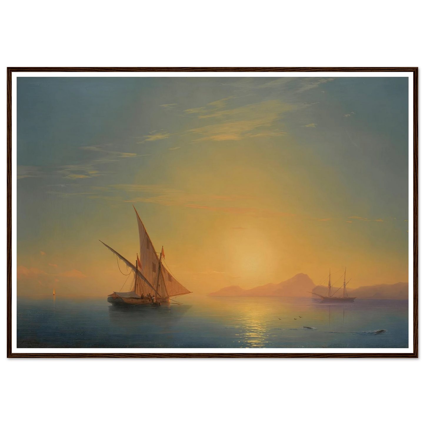 Sunset Over Ischia (1857) Art Print | Ivan Konstantinovich Aivazovsky-Quipham Collections
