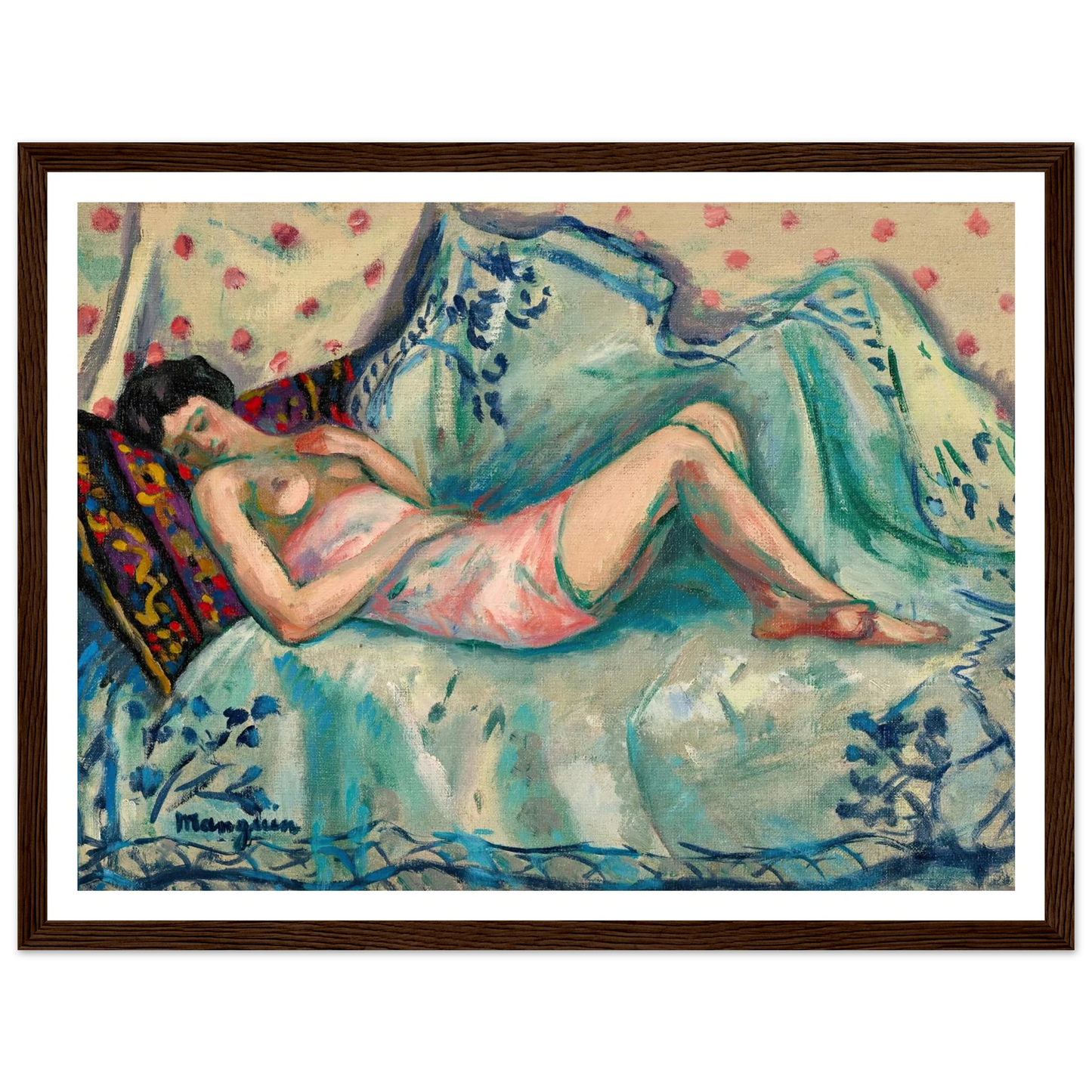 La chemise rose, Anita (1918) Art Print | Henri Manguin-Quipham Collections