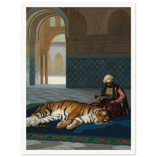 Le Tigre Et Le Gardien Art Print | Jean Leon Gerome-Quipham Collections