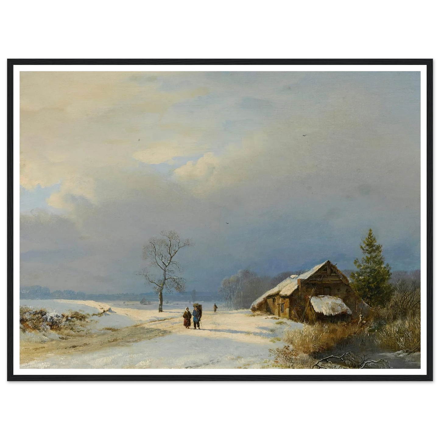 Dutch winter in the Gooi (1828) Art Print | Barend Cornelis Koekkoek-Quipham Collections