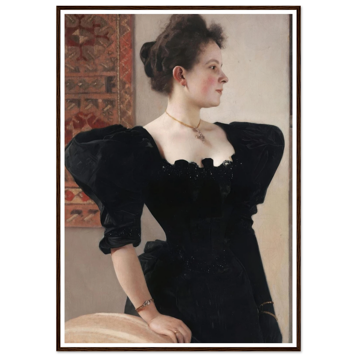 Portrait of a lady (Marie Breunig) (1894) Art Print | Gustav Klimt-Quipham Collections