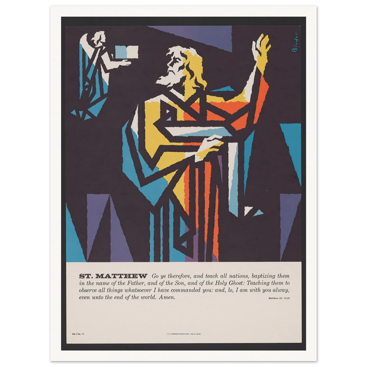 St. Matthew (1962) Art Print | Joseph Binder-Quipham Collections