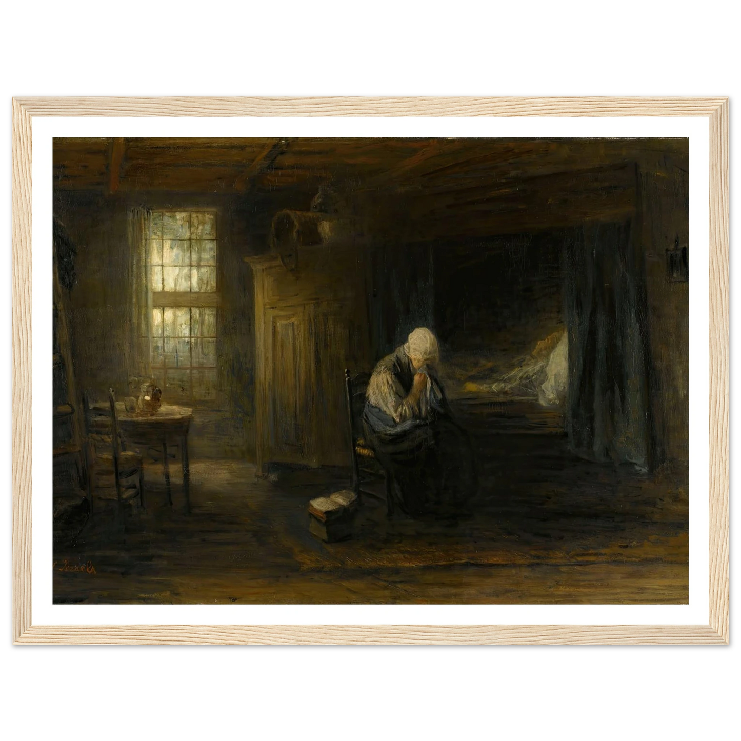 ‘Alone in the World’ (1878) Art Print | Jozef Israels-Quipham Collections