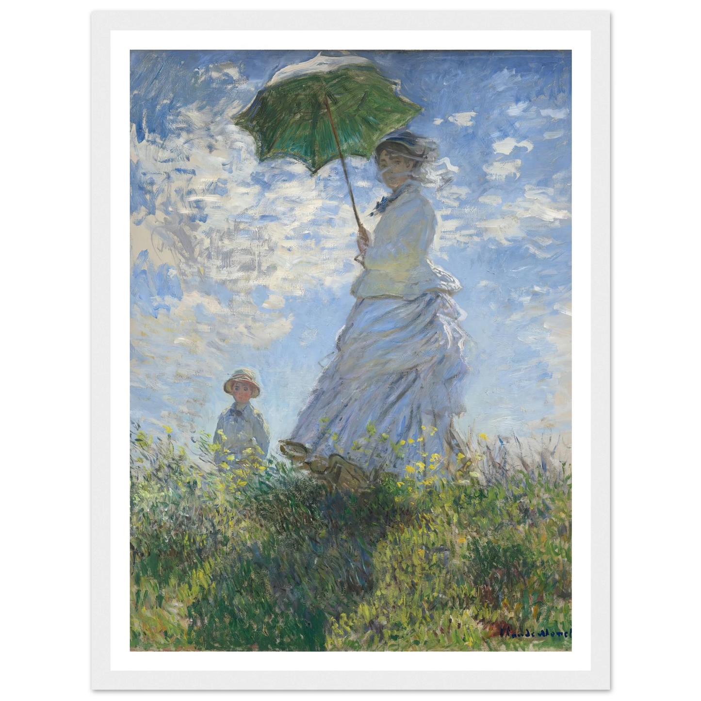 Woman with a Parasol – Madame Monet and Her Son (1875) Art Print | Claude Monet-Quipham Collections