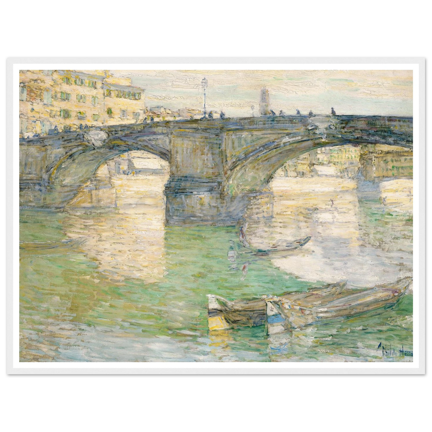 Ponte Santa Trinità (1897) Art Print | Childe Hassam-Quipham Collections