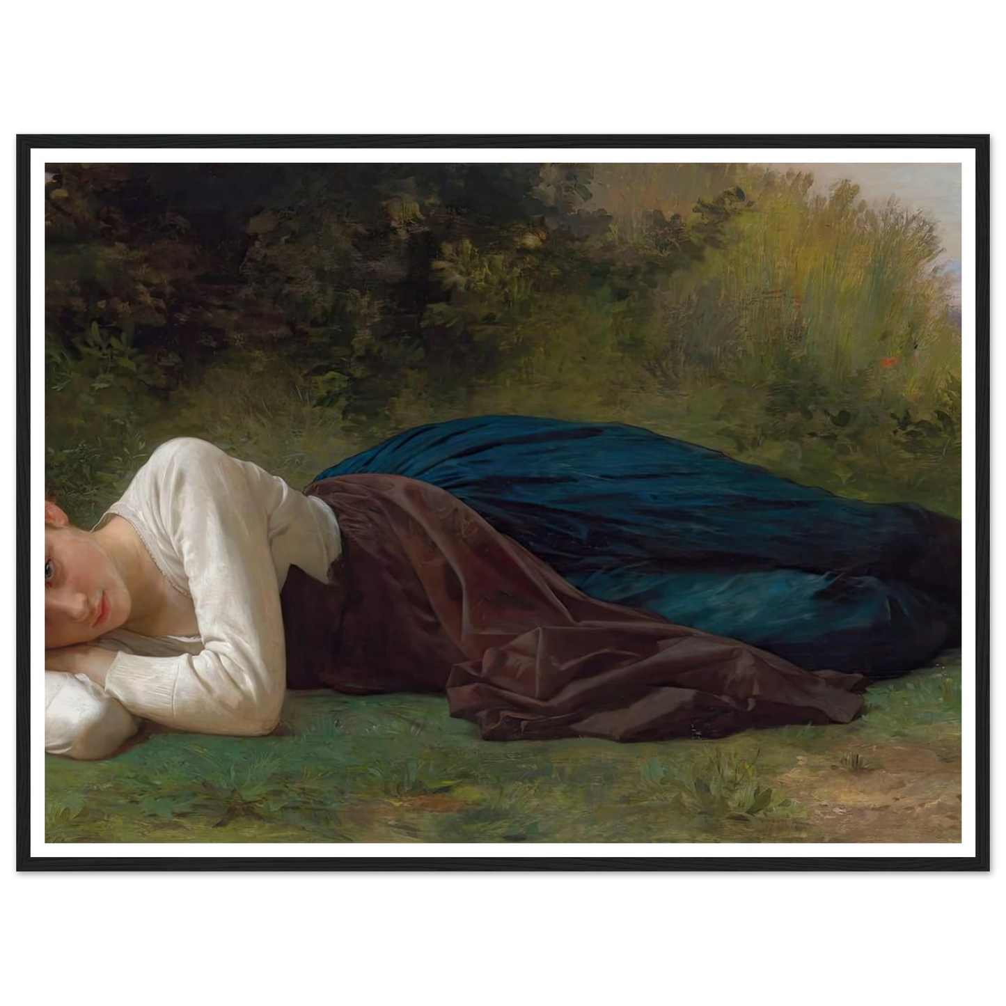 Le Repos (Jeune Fille Couchée) (1880) Art Print | William Bouguereau-Quipham Collections