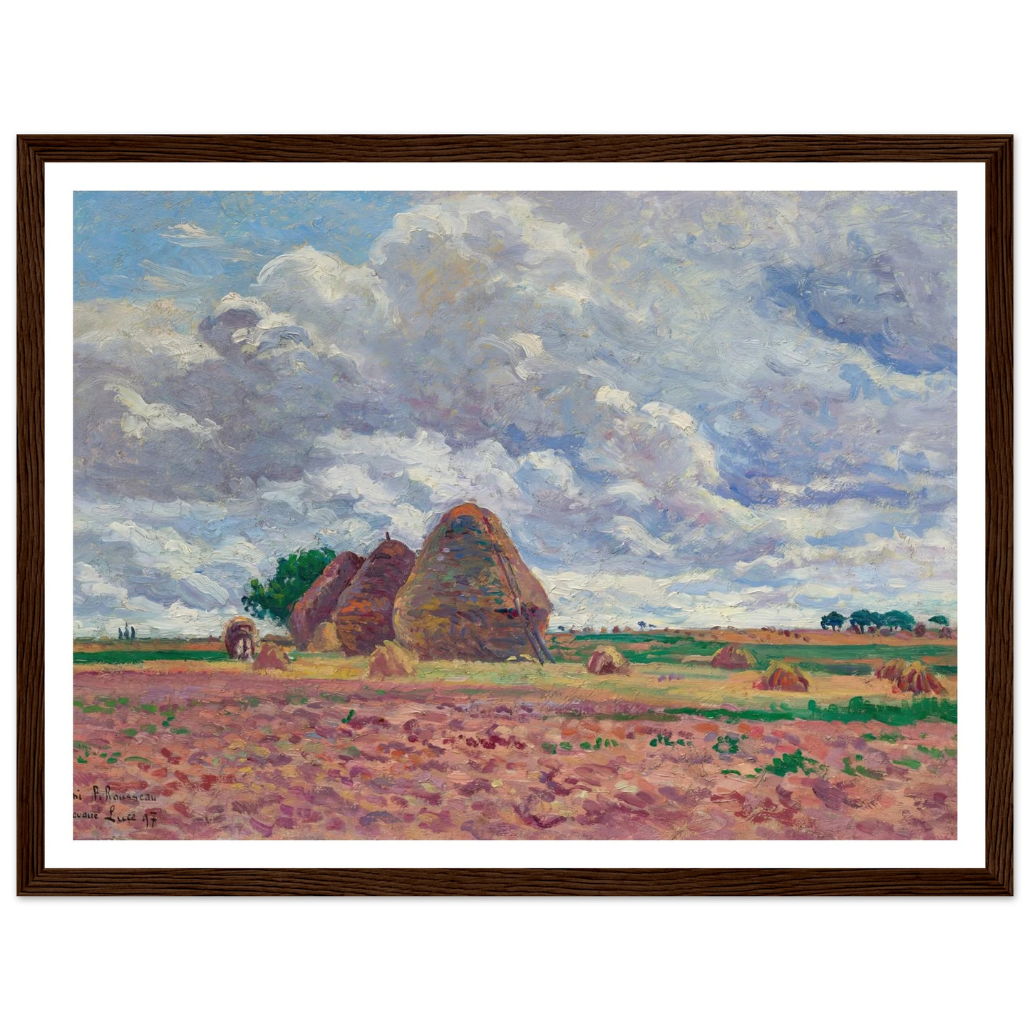 Éragny, Les Meules (1897) Art Print | Maximilien Luce-Quipham Collections