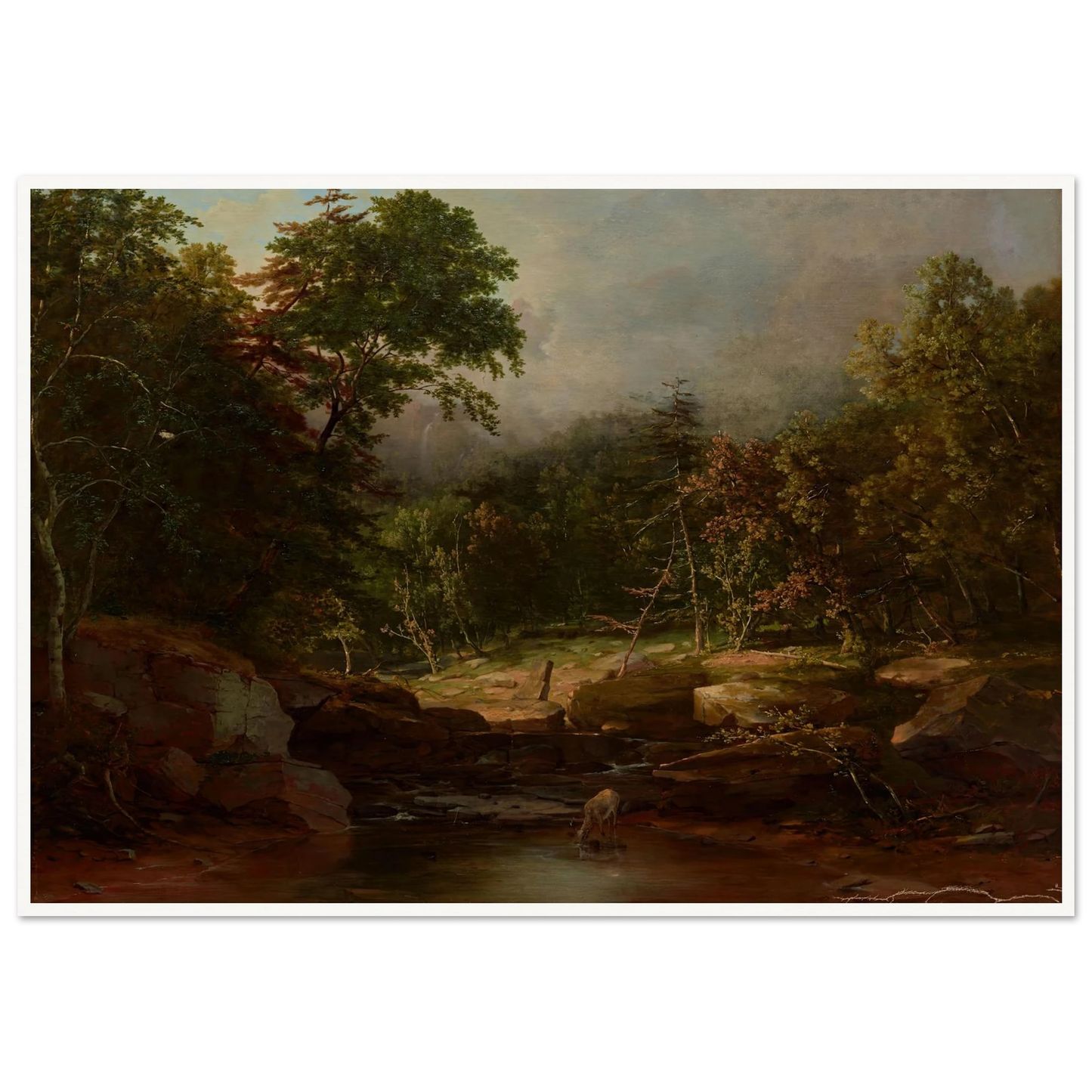 Stream in the Mountains (1850s) Art Print | George Inness-Quipham Collections