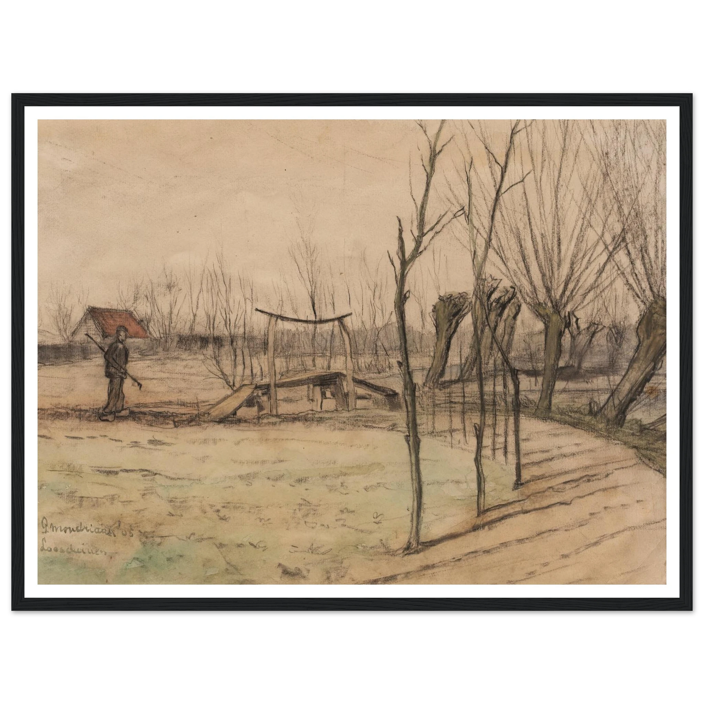 Landscape at Loosduinen (1905) Art Print | Piet Mondrian-Quipham Collections