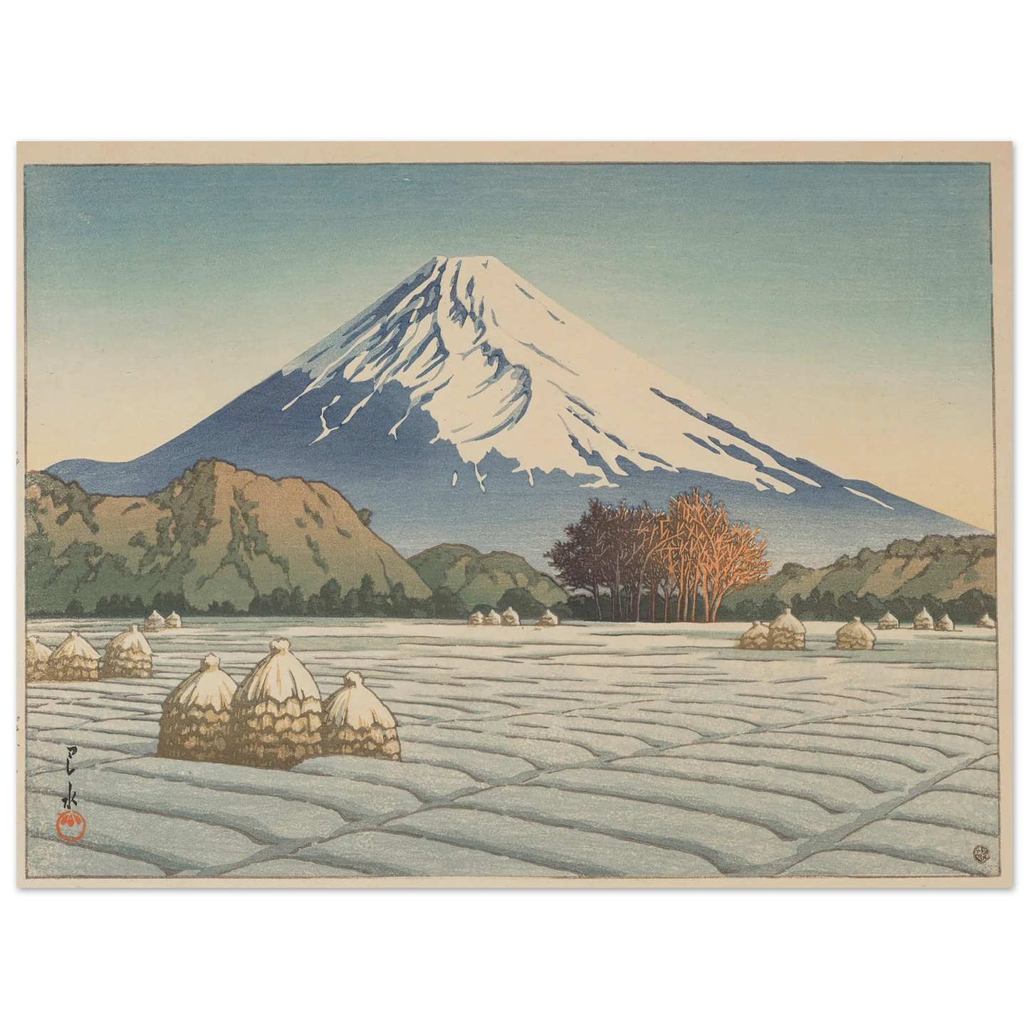 Izu Nagaoka shimo no asa (Frosty morning in Nagaoka, Izu) (1939) Art Print | Kawase Hasui-Quipham Collections
