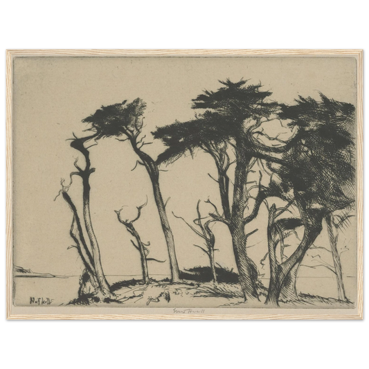 The Rhythm of the Cypress (1915-1925) Art Print | Ernest Haskell - Framed Poster - 30x40 cm / 12x16″ - Black frame