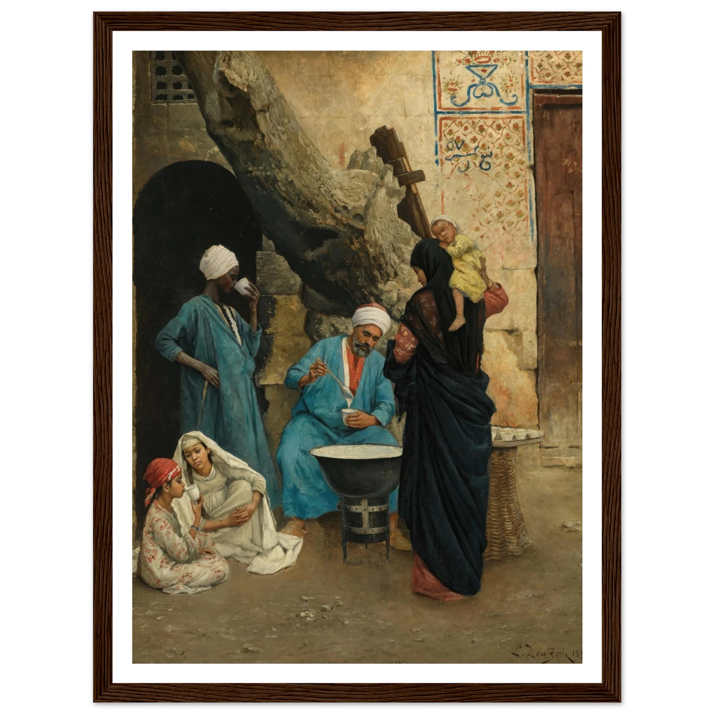 A Refreshing Drink (1891) Art Print | Ludwig Deutsch-Quipham Collections