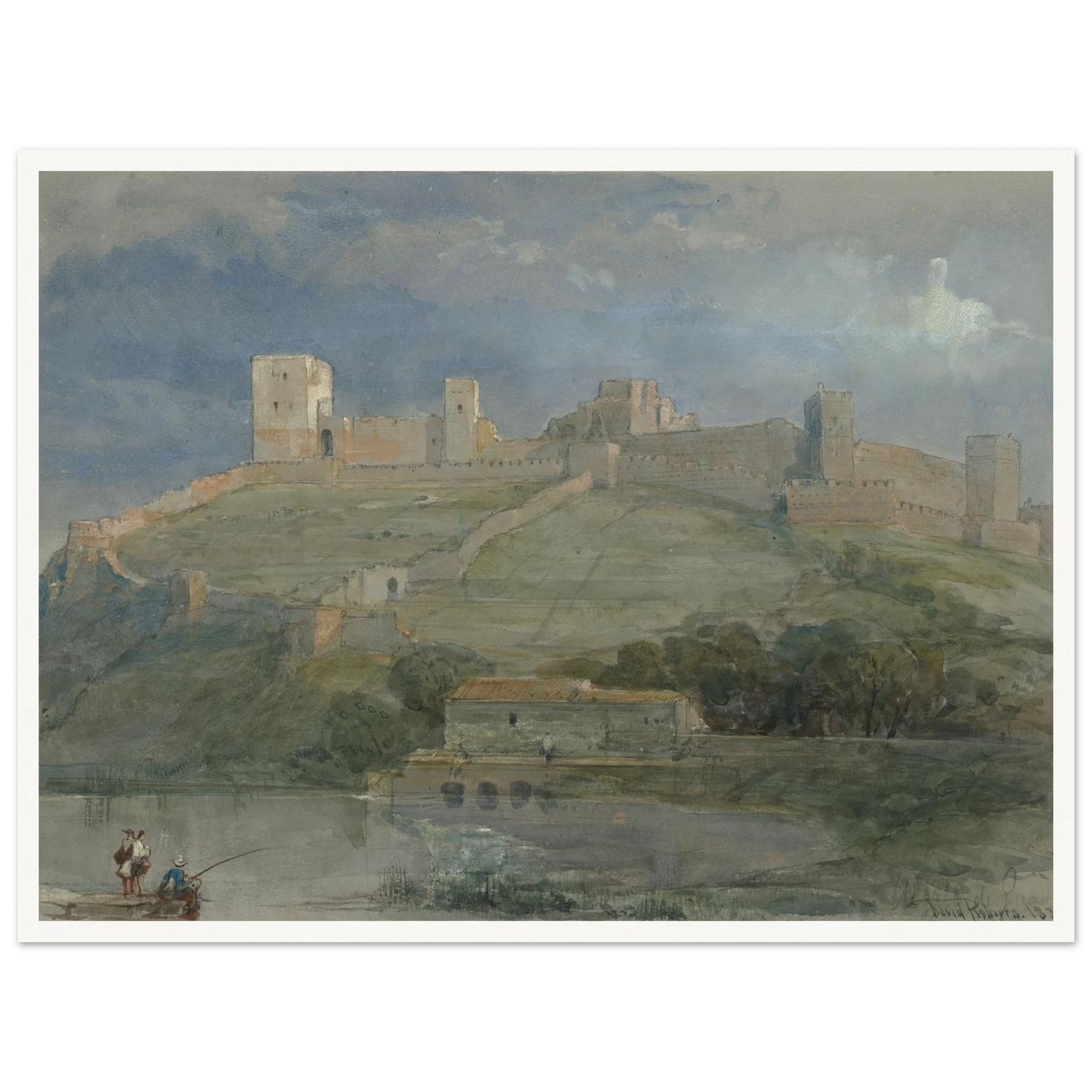 A view of Alcala de Guadaira, Spain (1833) Art Print | David Roberts-Quipham Collections