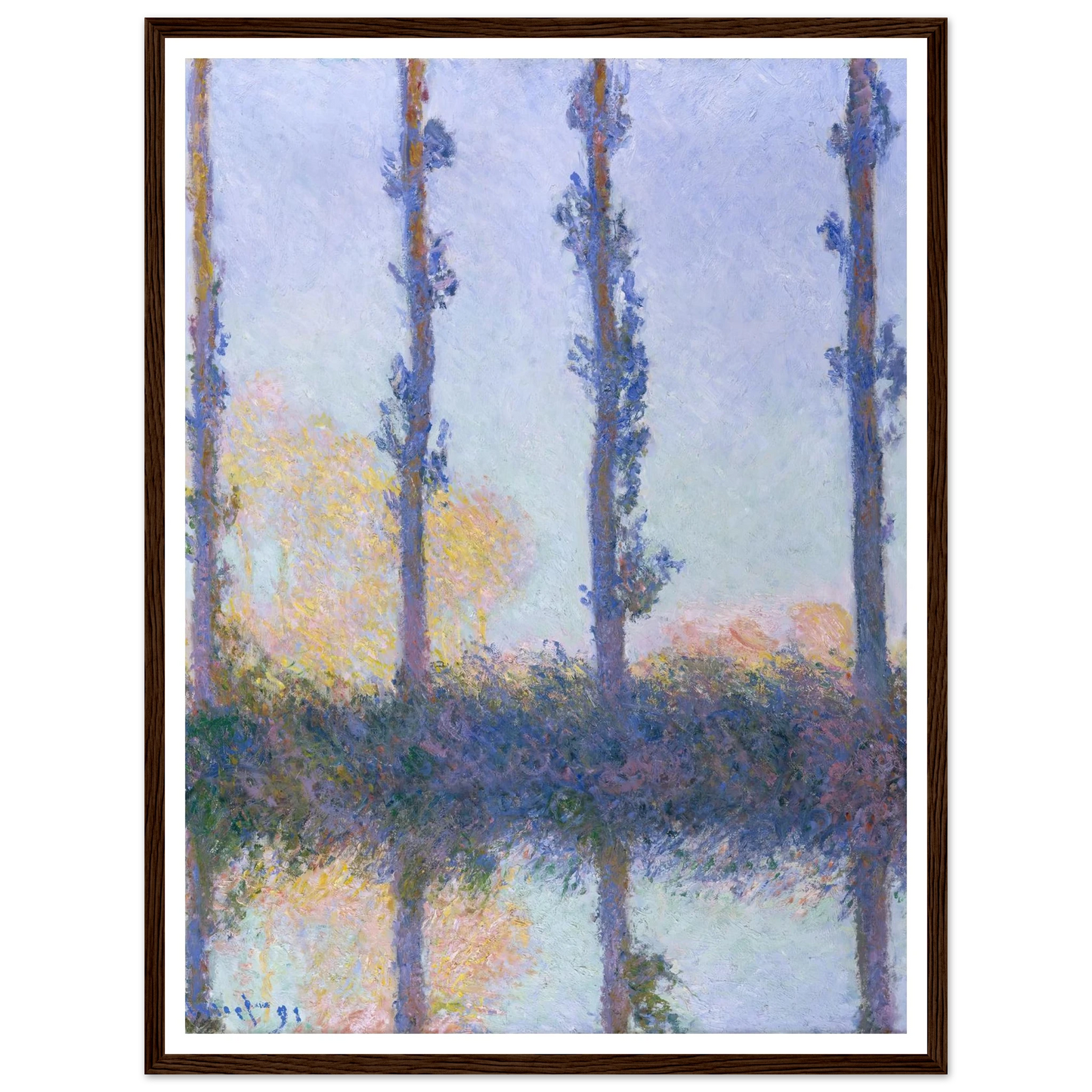 The Four Trees (1891) Art Print | Claude Monet-Quipham Collections