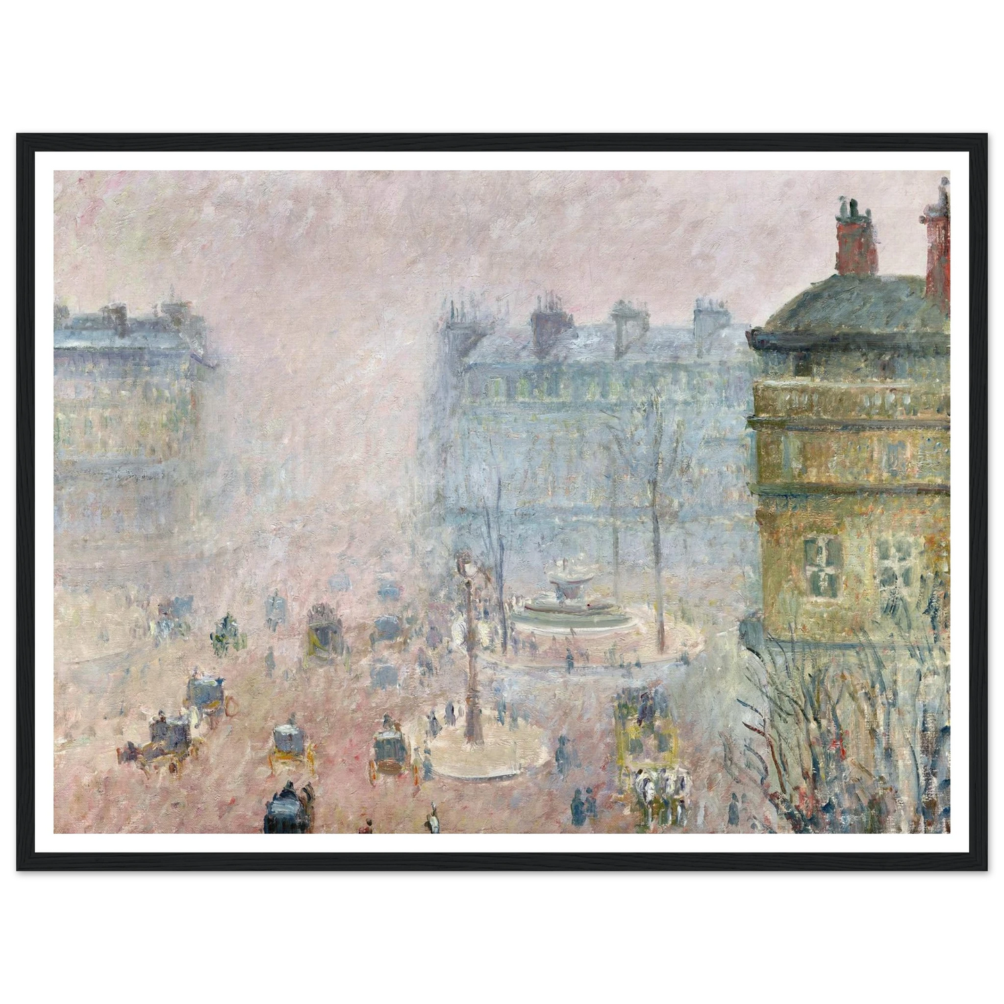 Place du Theatre Francais,Fog Effect (1897) Art Print | Camille Pissarro-Quipham Collections