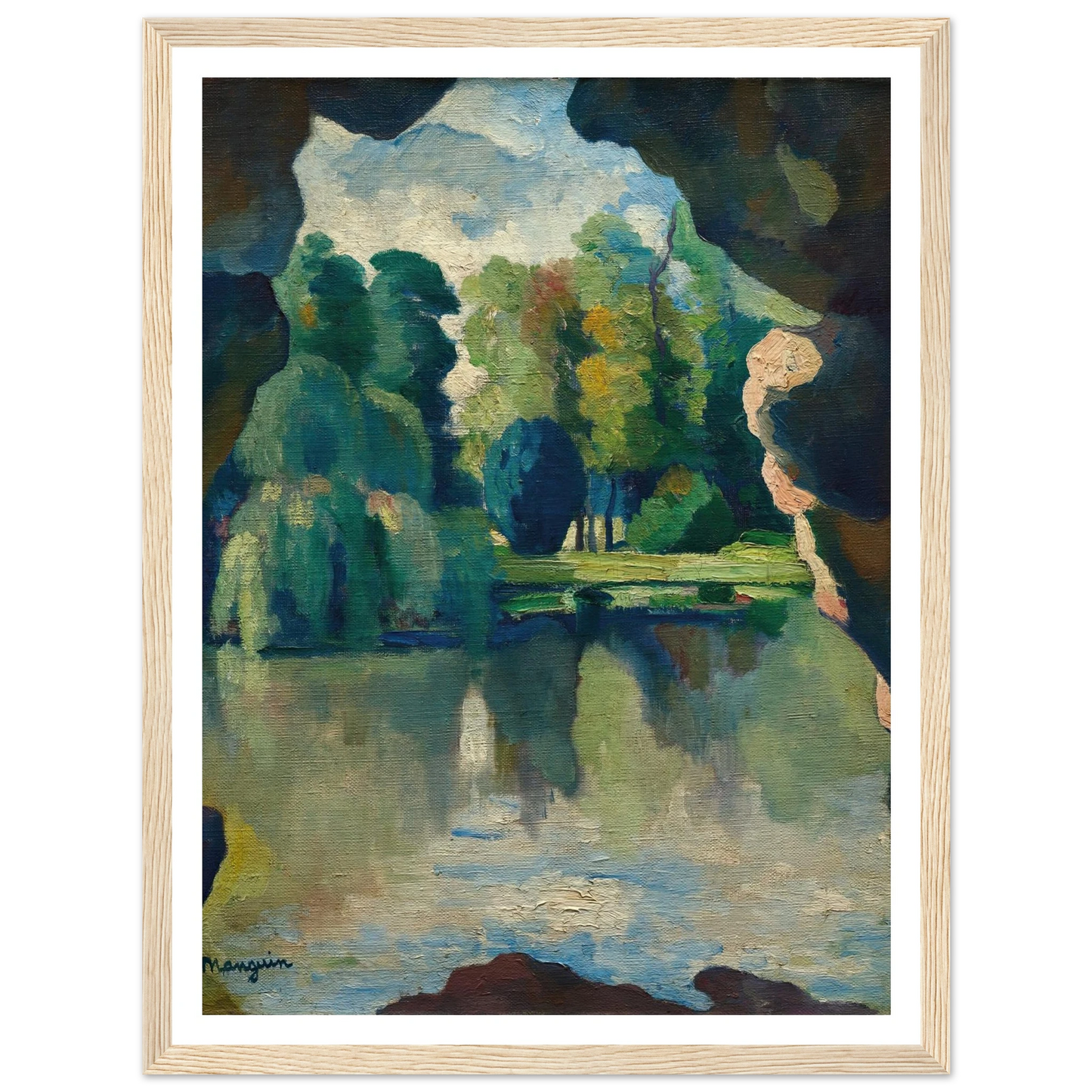Le Lac de Bagatelle, Bois de Boulogne (1909) Art Print | Henri Manguin-Quipham Collections
