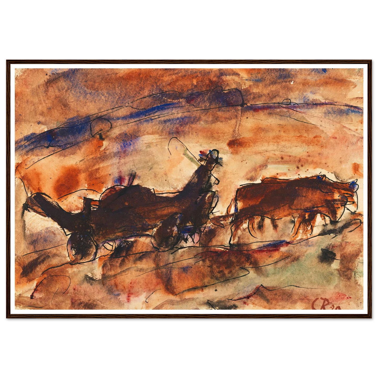 Ochsenfuhrwerk (1920) Art Print | Christian Rohlfs-Quipham Collections