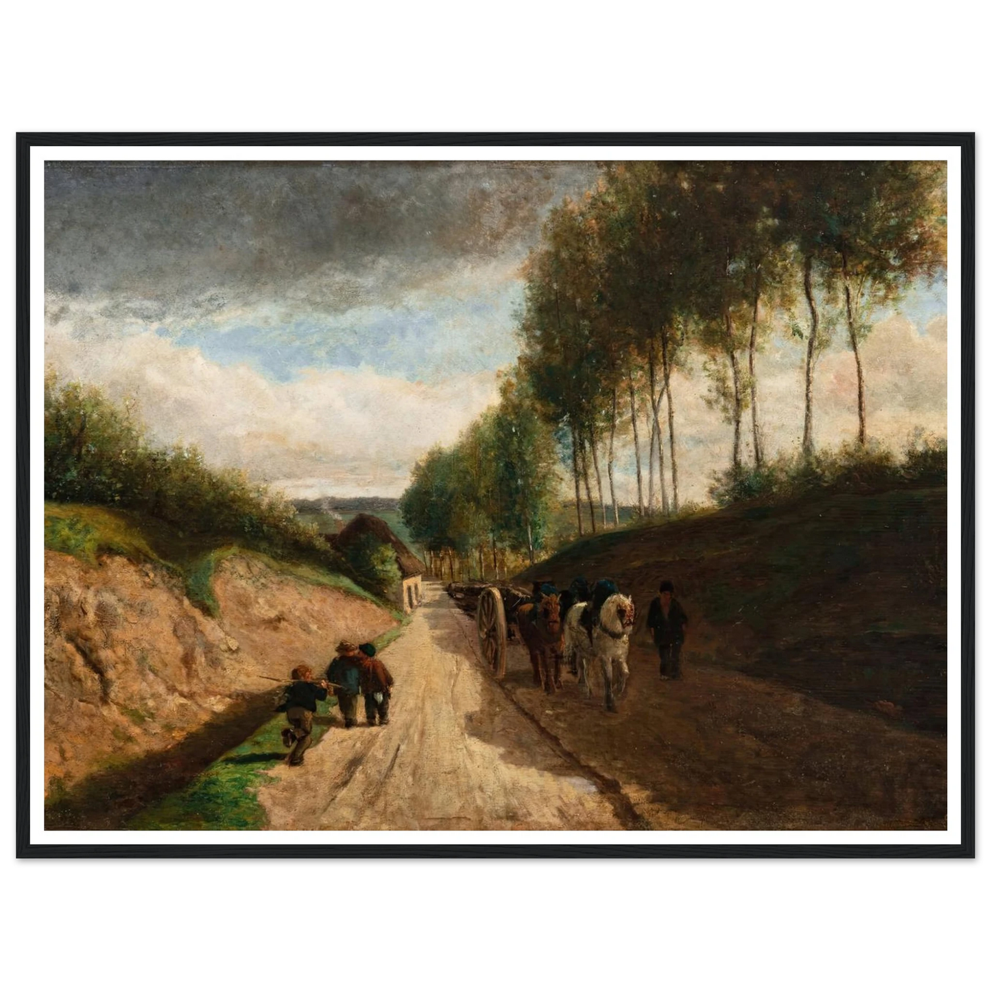 Chemin creux, environs de Chailly ( 1860) Art Print | Camille Pissarro-Quipham Collections