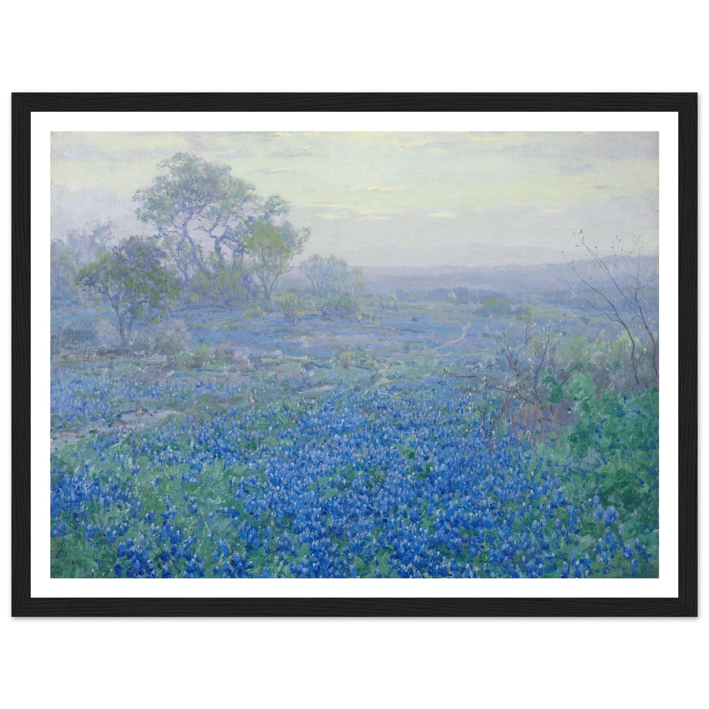A Cloudy Day, Bluebonnets near San Antonio, Texas (1918) Art Print | Julian Onderdonk-Quipham Collections