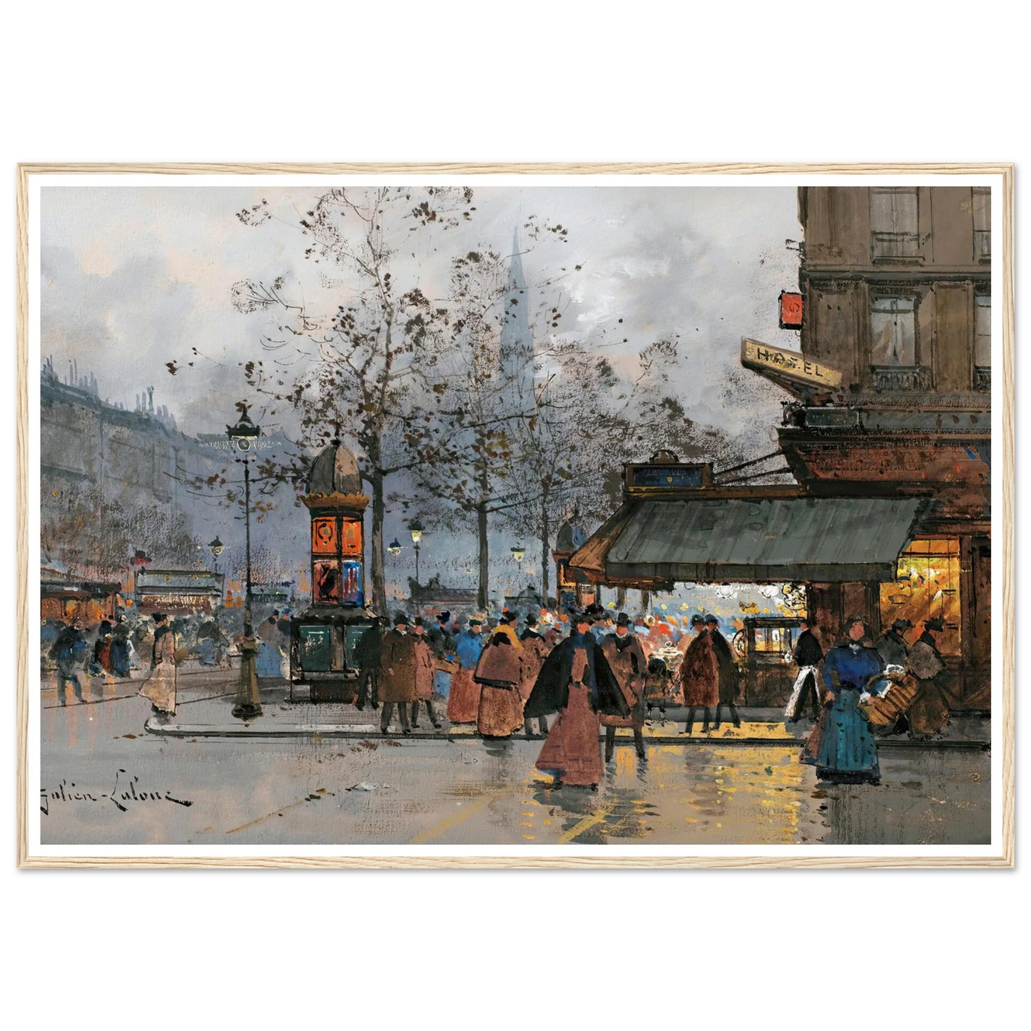 Boulevard Animé À Paris Art Print | Eugene Galien Laloue-Quipham Collections