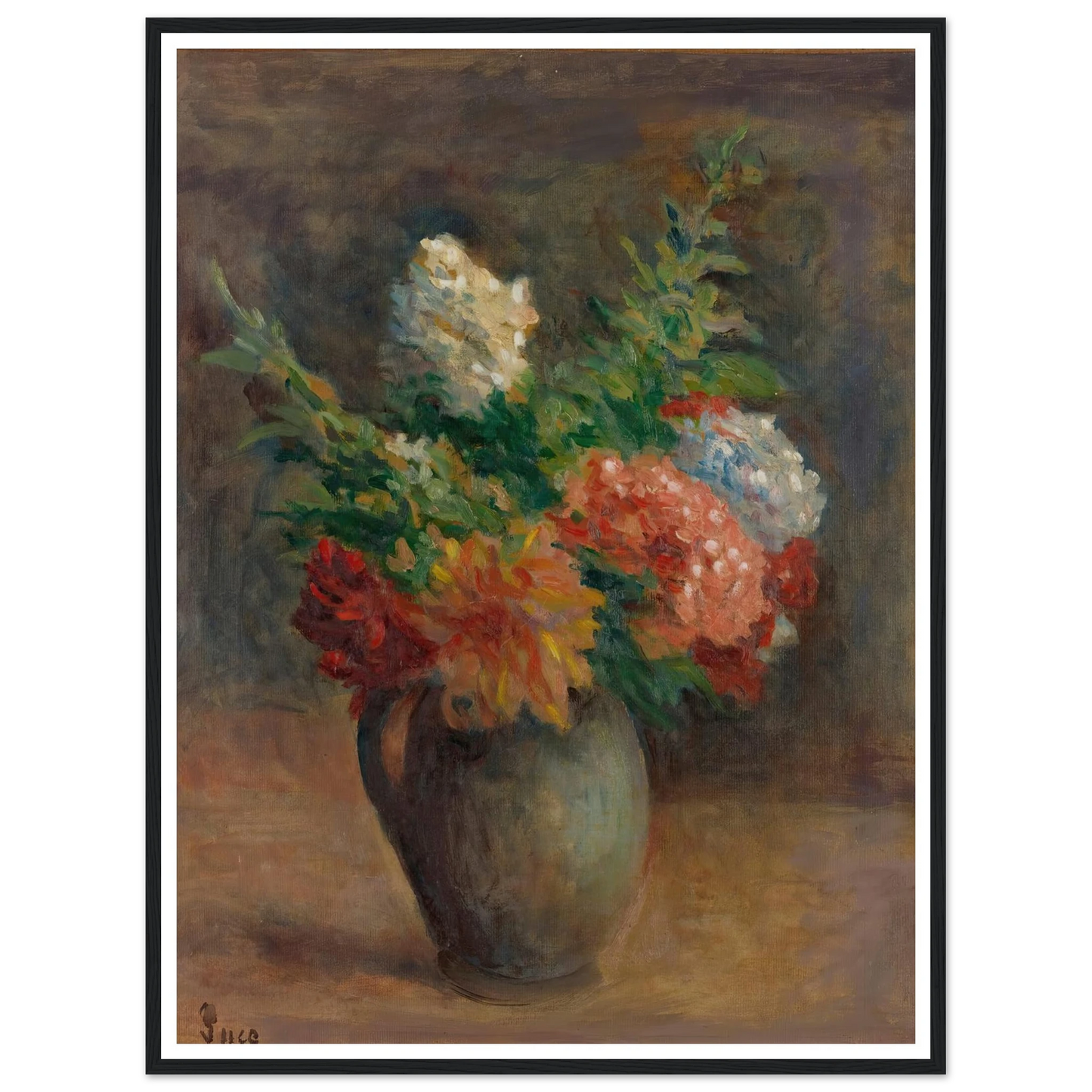 Pivoines, Géraniums Et Lilas Blancs (circa 1925) Art Print | Maximilien Luce-Quipham Collections