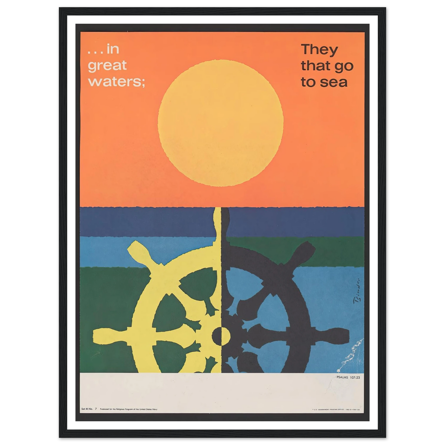 In great water; … Psalms 107_23 (1963) Art Print | Joseph Binder-Quipham Collections