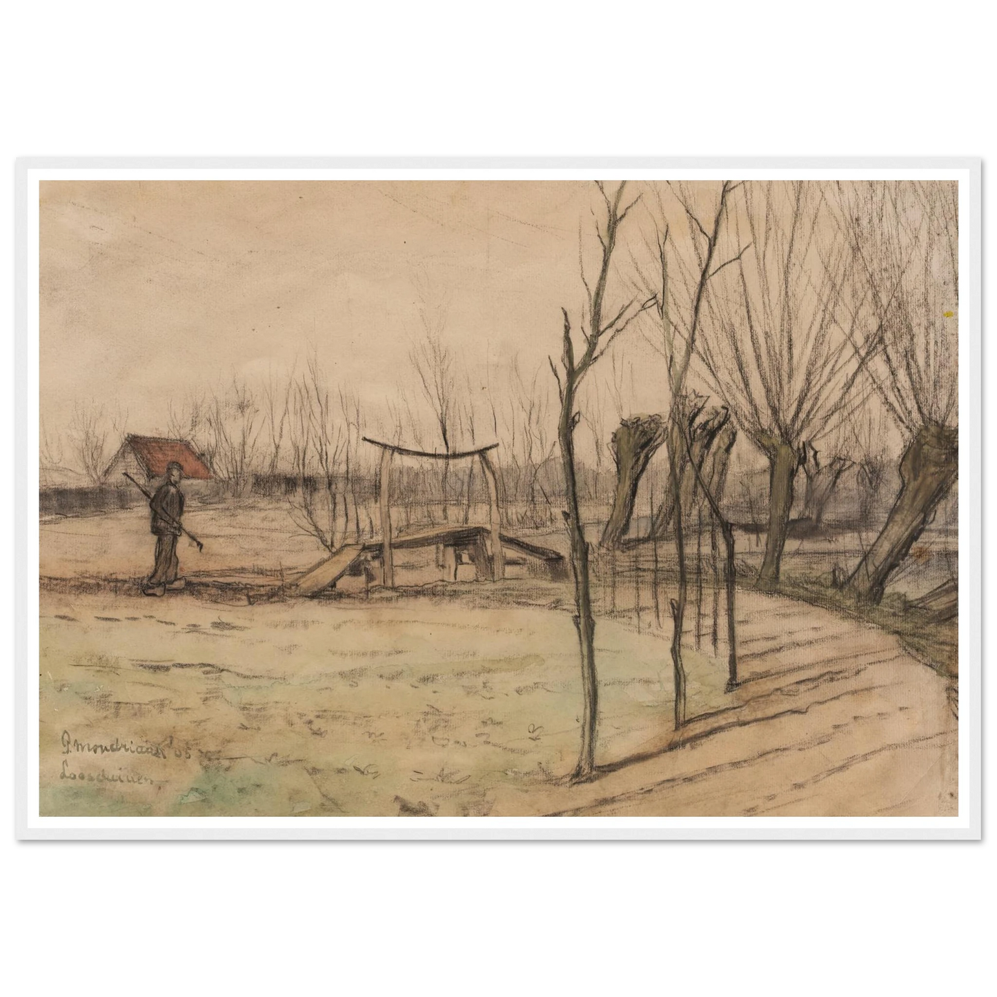 Landscape at Loosduinen (1905) Art Print | Piet Mondrian-Quipham Collections