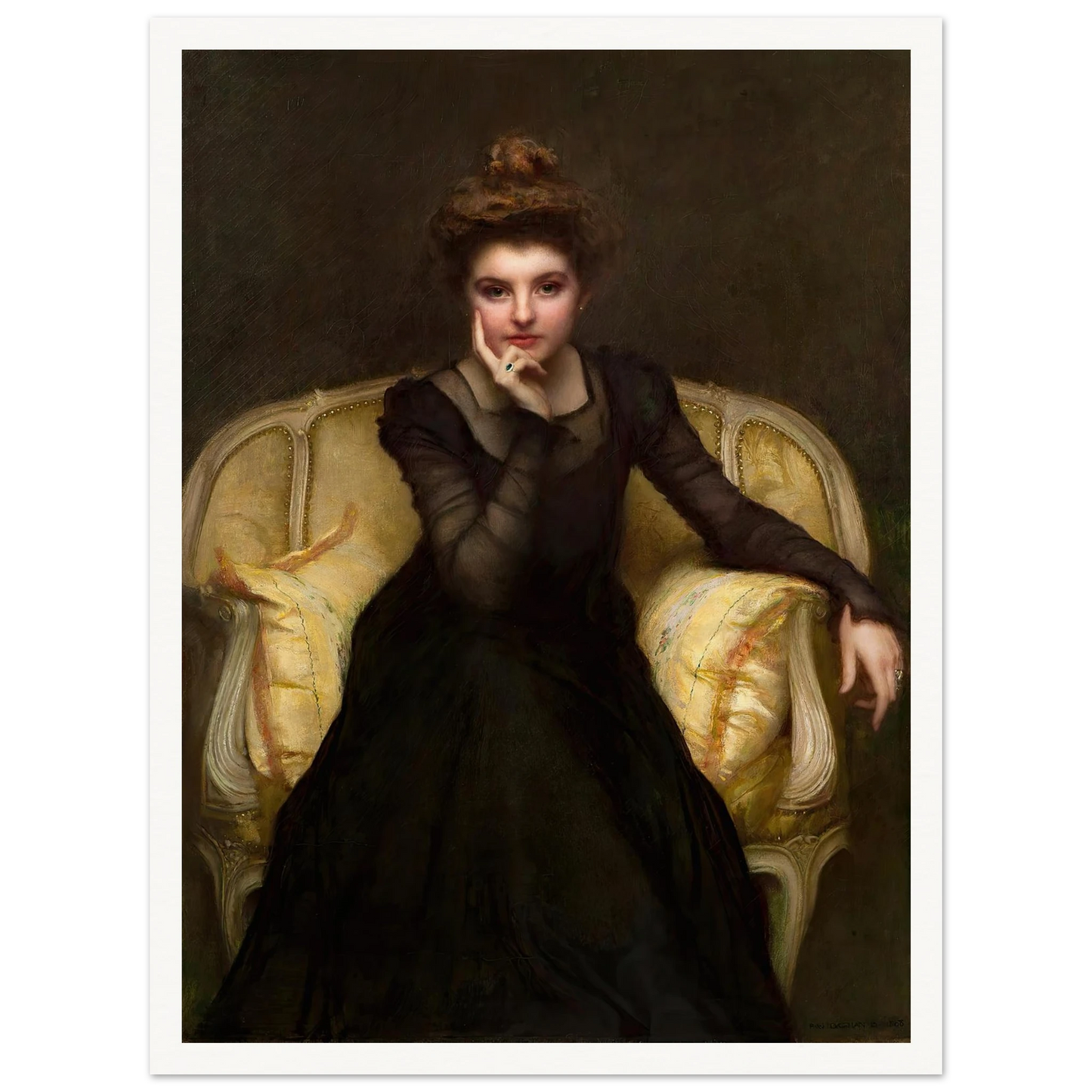 Portrait d’une élégante (1898) Art Print | Pascal Adolphe Jean Dagnan Bouveret-Quipham Collections