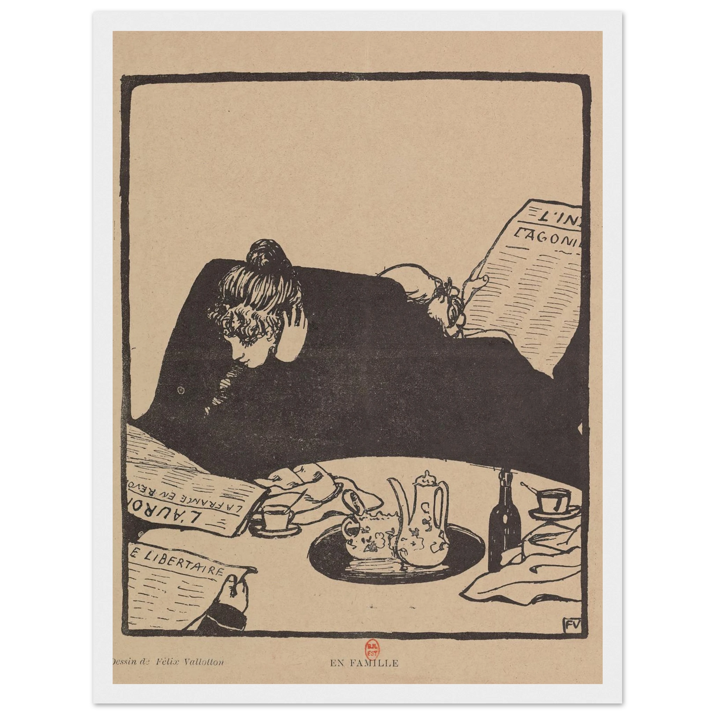 En Famille (1898) Art Print | Felix Vallotton-Quipham Collections