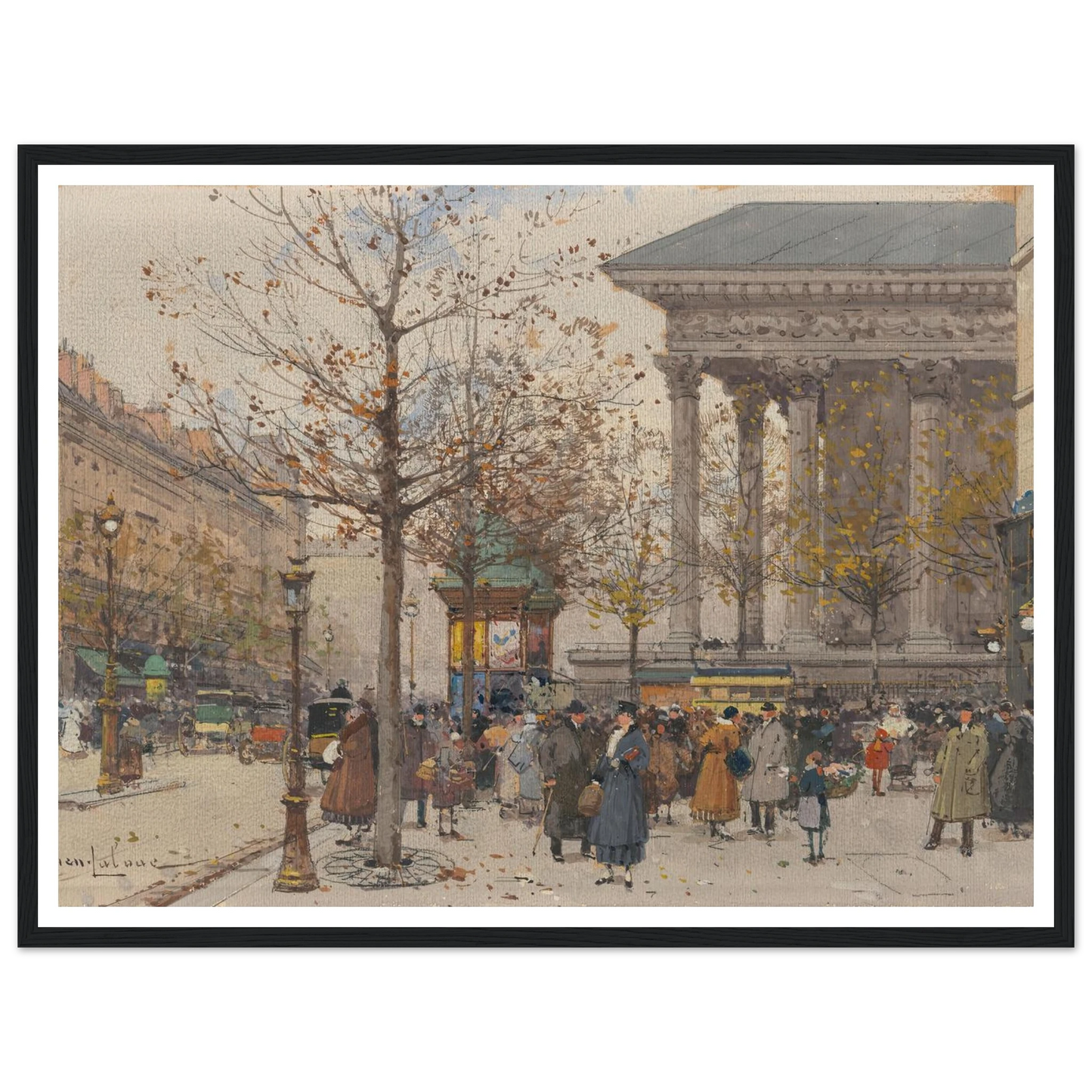 Vue animée de la Madeleine Art Print | Eugene Galien Laloue-Quipham Collections